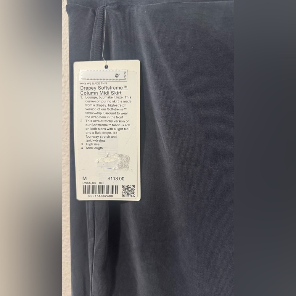 Lululemon Drapey Softstreme Column Midi Skirt-Size Medium NWT - Picture 7 of 13